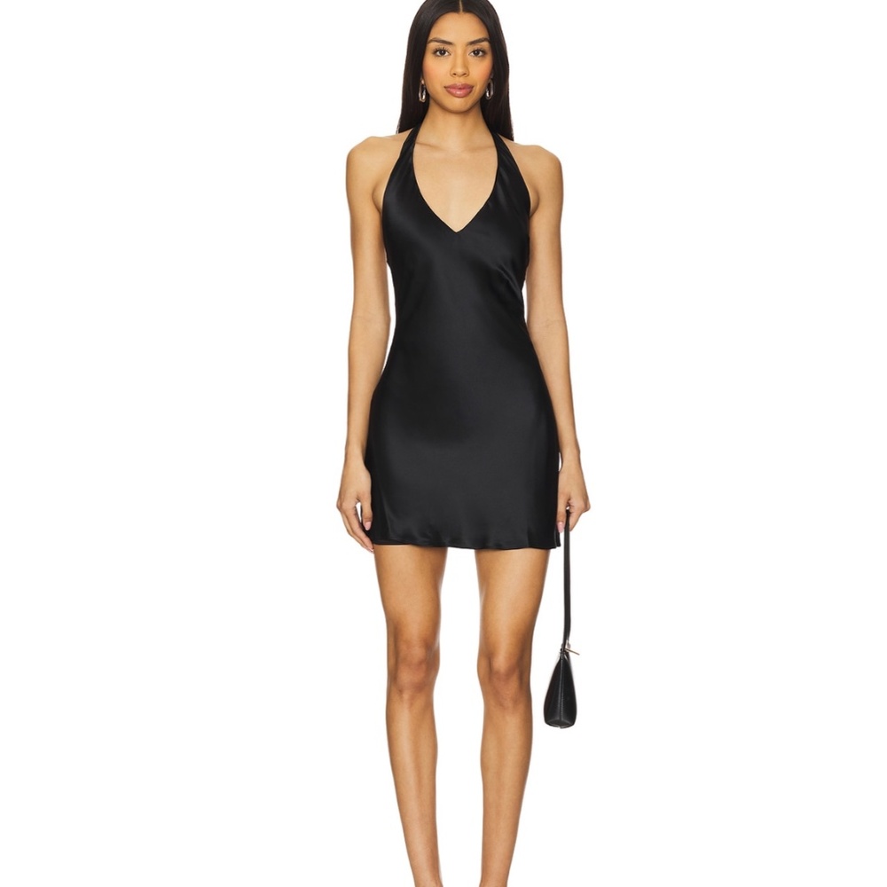 Amanda Uprichard Black Silk Bondi Silk Dress